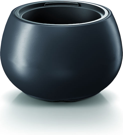 Marhome Heos Саксия Пластмаса Черен 37x37x23εκ.
