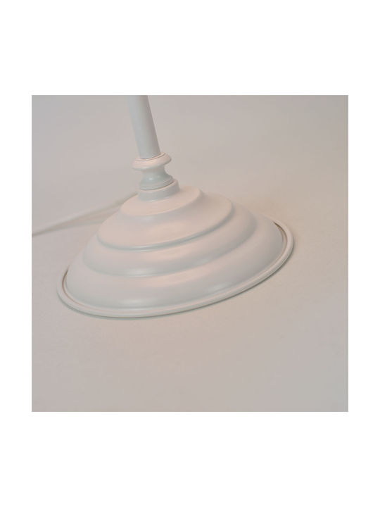 Veis Metal Vintage Table Lamp for Socket E14 with Green Shade and White Base