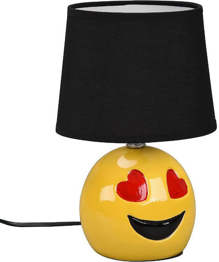 Trio Lighting Loveley Ceramic Table Lamp for Socket E14 with Brown Shade and Yellow Base