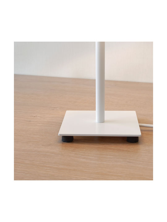 Veis Fabric Table Lamp for Socket E14 with Lilac Shade and White Base