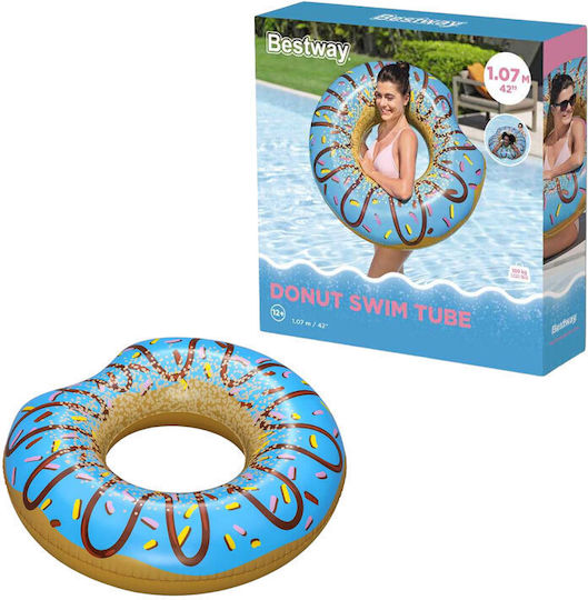 Bestway Φουσκωτή Σαμπρέλα Θαλάσσης Donut Γαλάζια 107x19cm