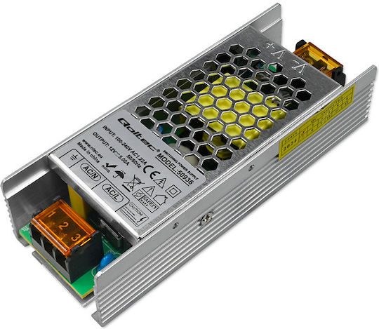 Qoltec LED Захранване IP20 Мощност 60W с Изходно Напрежение 12V
