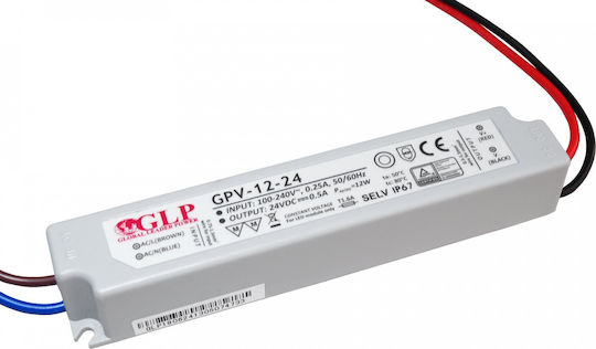 Premium Lux 2 Τροφοδοτικό LED Στεγανό IP67 Ισχύος 12W με Τάση Εξόδου 24V