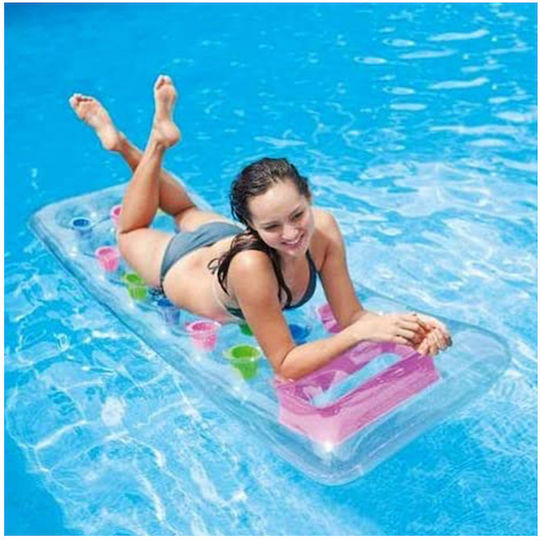Intex Φουσκωτό Στρώμα Θαλάσσης Ροζ 188x71cm