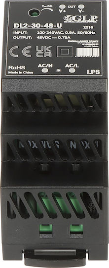 Dl2-30-48-u Power Supply Glp/dl2 LED Power Supplies Glp 48V 0.75A 36W Din Rail PS