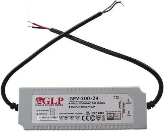 Constant Voltage Power Supply Led Glp Gpv-200-24 Ip67 200w 24v Led