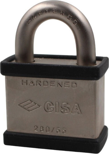 Cisa Steel Padlock Brass with Key 55mm 1pcs
