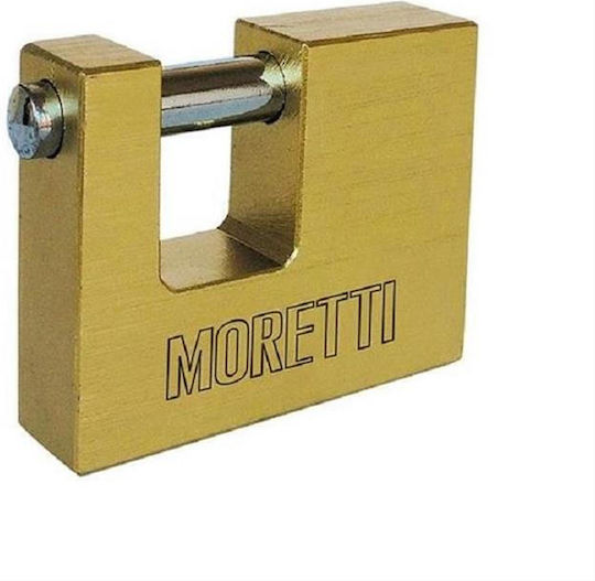 Moretti Λουκέτο Τάκου με Κλειδί 90mm Κίτρινο