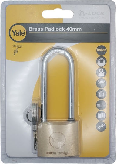Yale Bronze Padlock Lengthened with Key 40mm 1pcs
