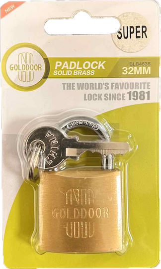 Golddoor Bronze Padlock Brass with Key 60mm 1pcs