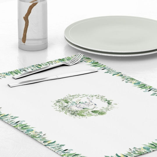 Pasta Plate Support 35x45cm Set 4 Pieces Made Cotton Club Cotton Gizmo Rabbits