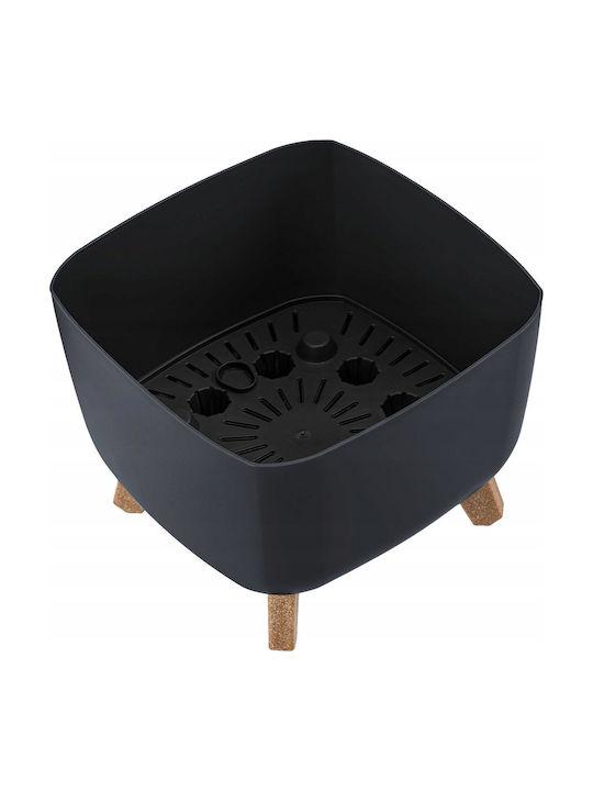 Prosperplast Gracia Planter Wooden Gray with Stand 4cm.