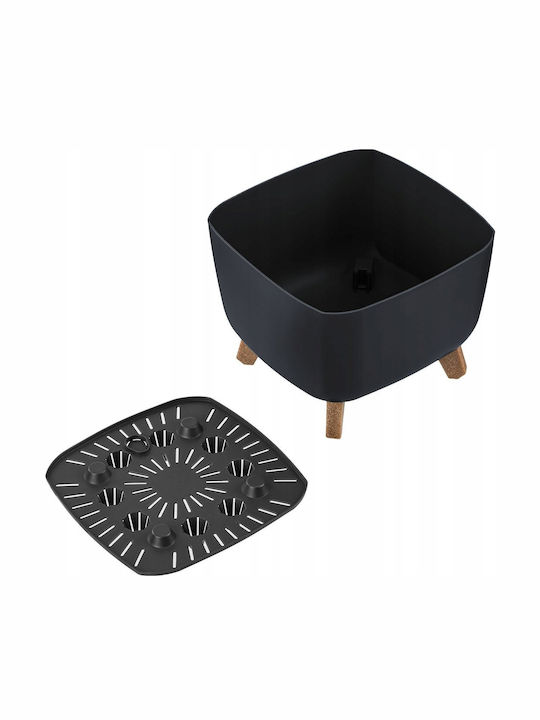 Prosperplast Gracia Planter Wooden Gray with Stand 4cm.