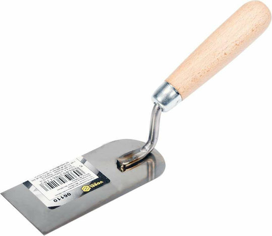 Vorel Spatula Inox 100x60mm cu Mâner de Lemn 06110