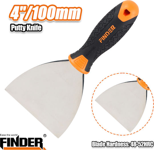 Finder Σπάτουλα Μεταλλική 106mm με Πλαστική Λαβή 195339