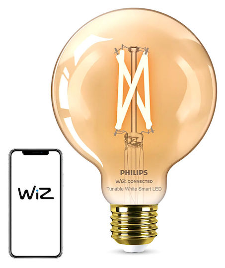 Philips Smart Bulb LED 7W for Socket E27 and Shape G125 Warm White 640lm Dimmable