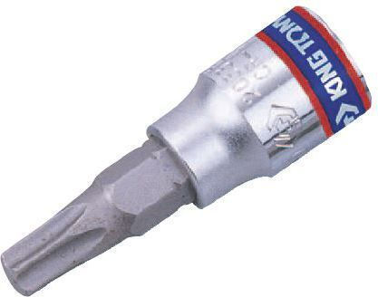 King Tony Bit-Stecknuss mit Torx-Bit und Antriebsvierkant 1/4'' Größe T27 1Stück