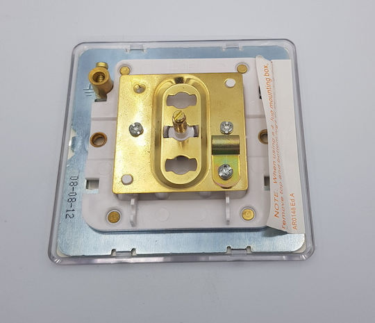 Ultimate Screwless Flat Plate Tv Fm Socket Coaxial Transpaent White