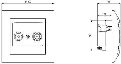 Ospel Radio Antenna Socket Terminal in Beige color 845674