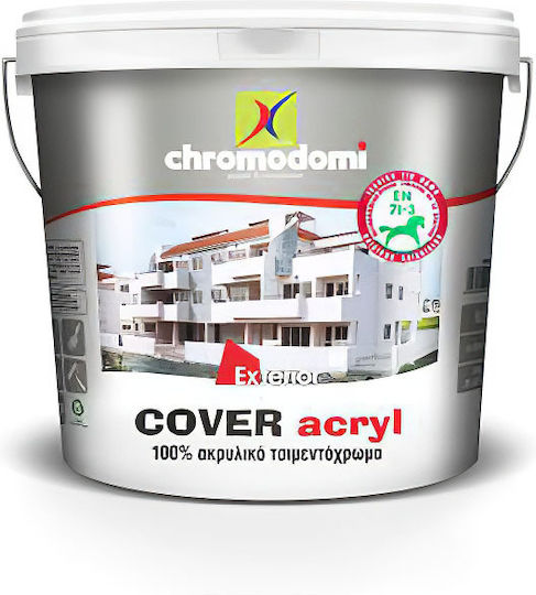 Χρωμοδομή Cover Acryl Τσιμεντόχρωμα Ακρυλικό Λευκό 9lt