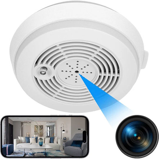 Hidden Camera WiFi Smoke detector 1080p with Memory Card Slot and Motion Detector