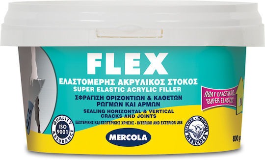 Mercola Flex Στόκος Γενικής Χρήσης Ελαστομερής / Ακρυλικός Λευκός 800gr