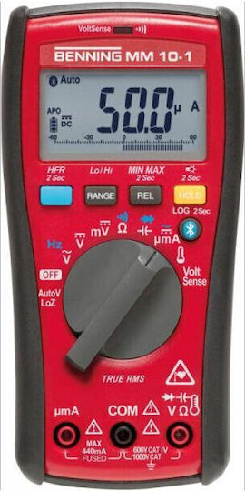 Benning MM 10-1 Digital Multimeter True RMS with AC / DC / Resistance / Capacitance / Temperature Measurement 1000VAC/DC CAT III True RMS