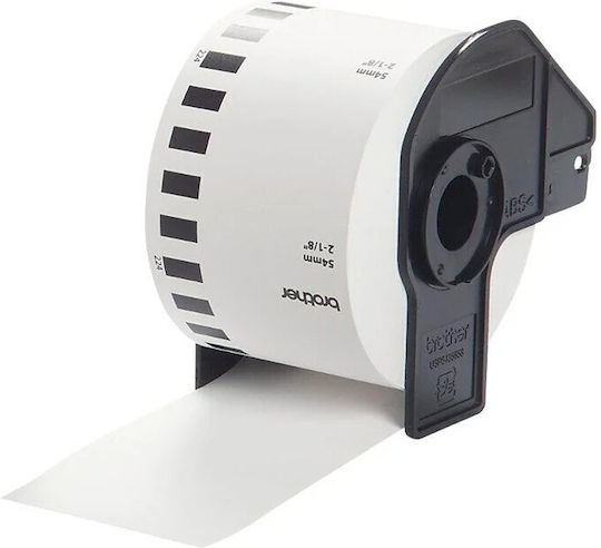 Brother P-Touch Етикетен Филм 30м x 54мм в Бял Цвят Съвместим с Brother DK