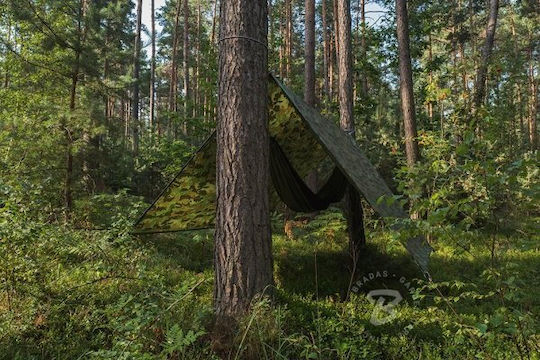 Camouflage Waterproof Tarpaulin 90g 6x12m Camoforest