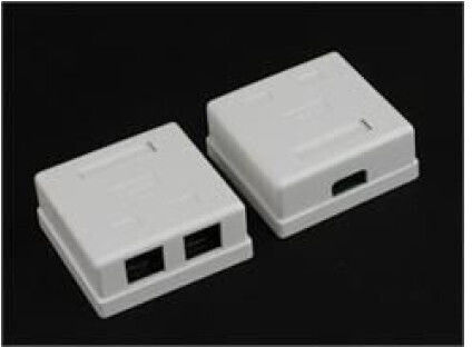 Netrack Διπλή Πρίζα Δικτύου RJ45 με Πλαίσιο Τύπου Cat6 σε Λευκό Χρώμα 106-36