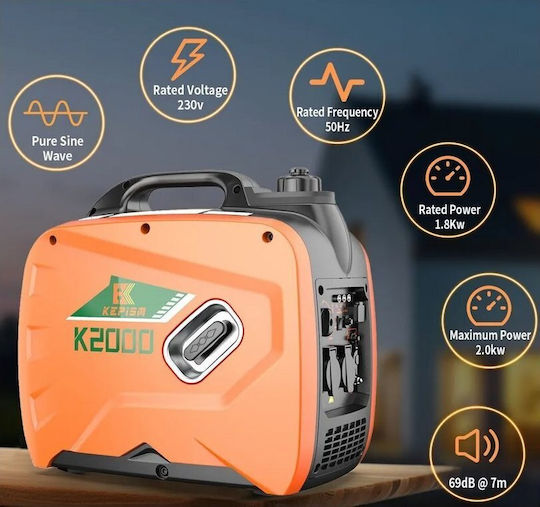Kepism K2000 Silent Generator Suitcase Gasoline Four-stroke with Maximum Power 2.5kVA