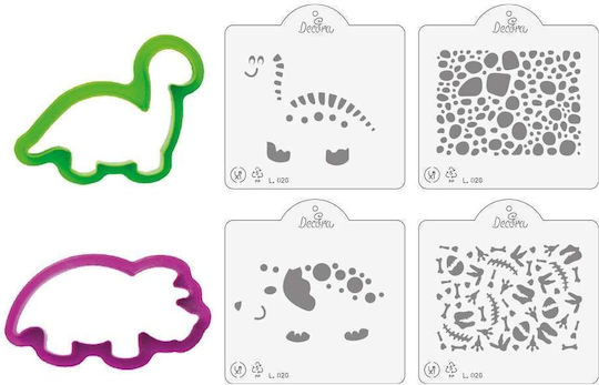 Set de 6 forme pentru biscuiți dinozaur Set de 6 forme pentru biscuiți dinozaur