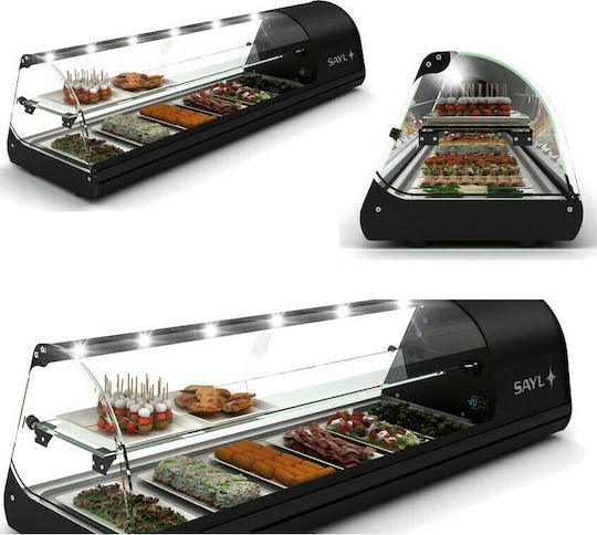 Sayl Barcelona Maintenance Showcase Tabletop with Capacity 4x1/3 GN 108.5x39.5x24.5cm Pisos Tapas