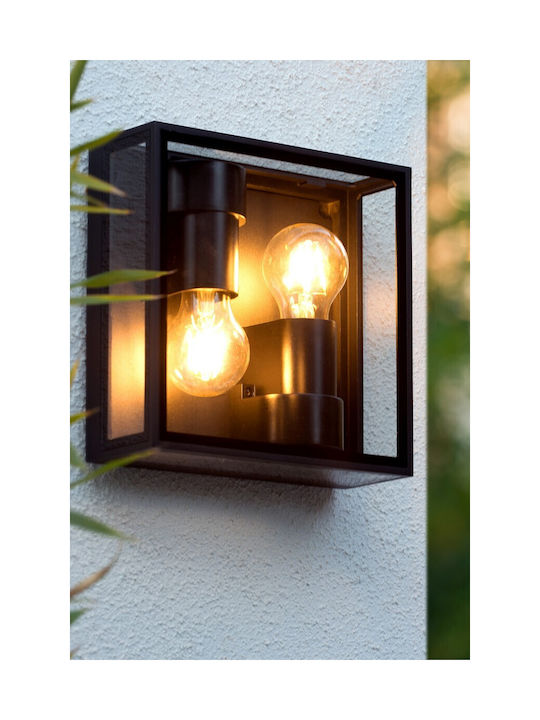 Lucide Lightning Dukan Outdoor Ceiling Flush Mount E27 in Black Color 15802/02/30