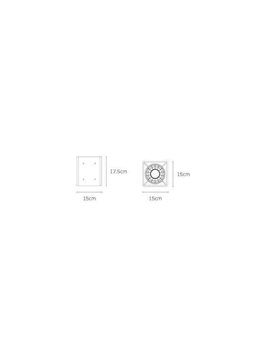 VK Lighting Водоустойчив Спот за Външен Таван с Вградено LED в Сив Цвят 75169-329131