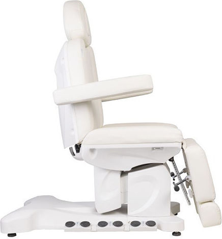 Pedicure Chair White with Adjustable Height and Electric Lifting Mechanism