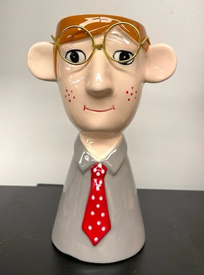 JK Home Decoration Professor's Head Κασπώ Κεραμικό Πολύχρωμο