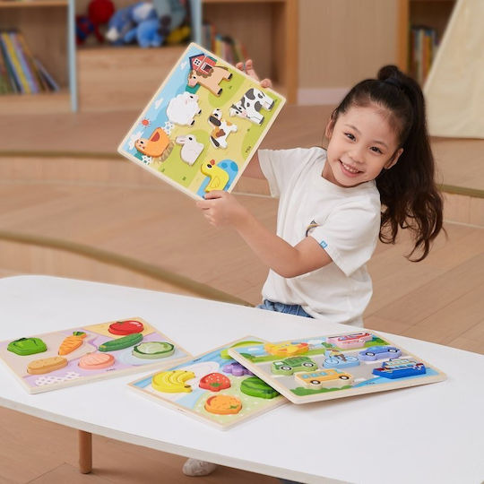 Ξύλινο Παιδικό Puzzle Σφηνώματα 7pcs Viga Toys