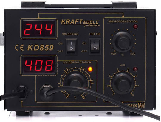 Kraft & Dele KD859 Stație de lipit Electrică cu Reglaj de Temperatură cu 4 duze