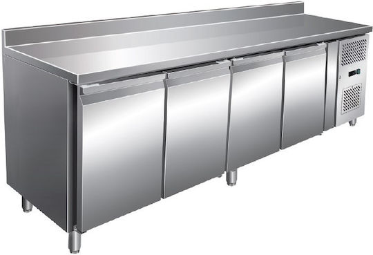 Karamco Frigider Inoxidabil de Banc 449lt cu 4 Uși și Unitate de Răcire 0/+8°C L223xl60xH85cm SNACK GN4200TN