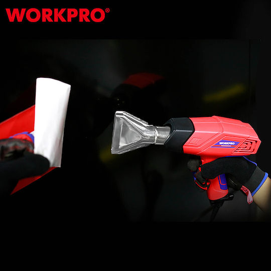 WorkPro WP474000CE Πιστόλι Θερμού Αέρα 2000W με Ρύθμιση Θερμοκρασίας εως και 400°C