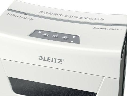 Leitz Като-изтривач на документи Iq Protect 4 P5 4 Micro Cut 4 Листа с кошница 14лт