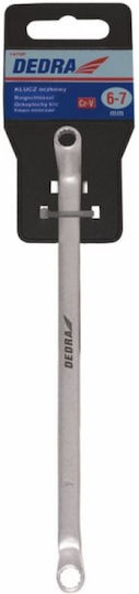 Dedra Double Polygon Wrench Bent with Ratchet Mechanism 8x9mm