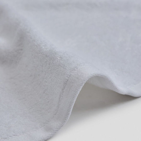 Astron Italy Flat Hotel Towel Face 100x50cm White Meander Weight 500gsm