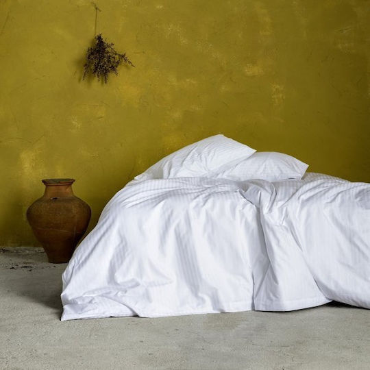 Sprintzio Hotel Sheet White Single 160x280cm 100% Cotton 1pcs