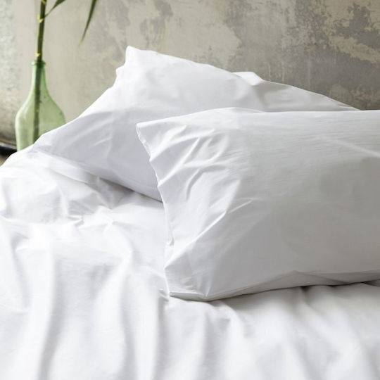 Sprintzio Hotel Sheet White Queen Size 240x260cm Cotton & Polyester 1pcs