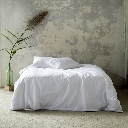 Sprintzio Hotel Sheet White Queen Size 240x260cm 100% Cotton 1pcs