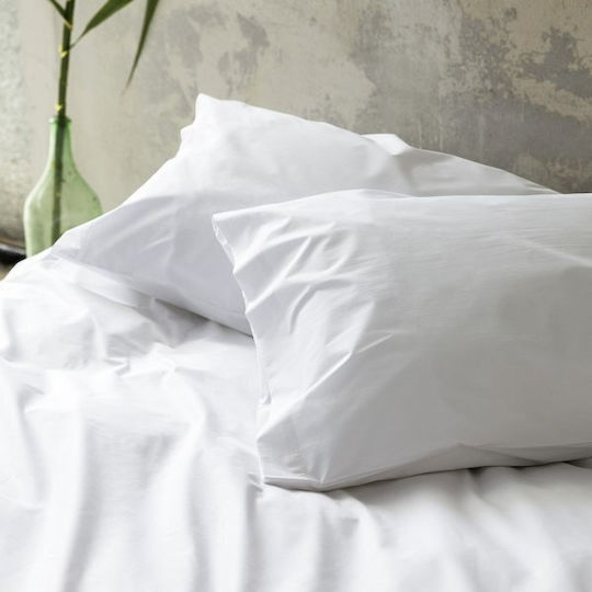 Sprintzio Hotel Sheet White Queen Size 240x260cm 100% Cotton 1pcs