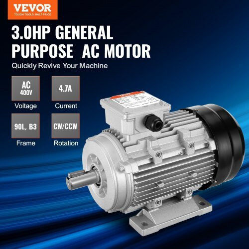 Three-phase Electric Motor 400 V 2.2 Kw 2890 Rpm 90l B3 Frame Shaft Length 50 Mm