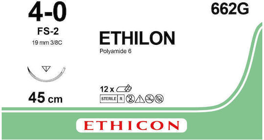 Ethicon Ethilon 4 0 Dissolvable Surgical Suture 19mm